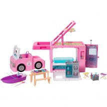 Barbie Mobilier Camping-car De Rêve 3-en-1 Pour Poupées - Mattel