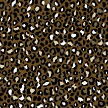 Tissu Jacquard Léopard Sur Fond Marron - Craftine
