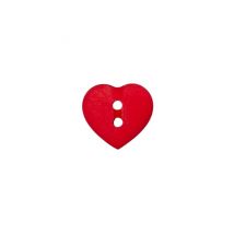 Boutons Coeur 2 Trous 12 Mm X 4 - Union Knopf Rouge - PrymUnionKnopf