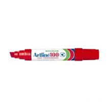 Marqueur - Rouge - Indélébile - Permanent - Pointe Large - Tous Supports - Artline100 - Ki Sign
