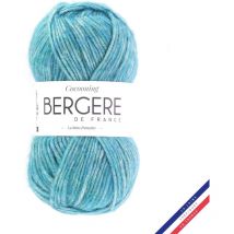 Pelote De Laine - Turquoise - Polyester, Laine, Acrylique - Bergère De France - Cocooning - Bergere De France
