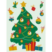 Kit Peinture Au Numéro Sapin De Noël 18 X 24 Cm - Megacrea DIY