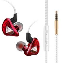 Casque Sport Hifi In-ear Réduction De Bruit Son Pur Design Confortable Rouge Yonis - Yonis