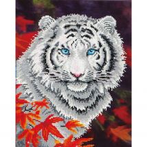 Tigre Blanc En Automne - Diamond Dotz