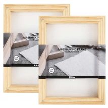 2 Moules Cadres Pour Fabrication De Papier A5 - 23 X 17 X 2 Cm - Creotime