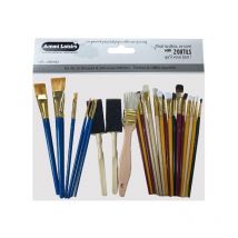 25 Pinceaux - Acrylique Et Gouache - Brosse - Ronds - Plats - Cléopâtre - Cléopatre