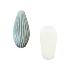 Moule En Silicone 16,5cm X 8cm - Cône Rayé - Jesmonite