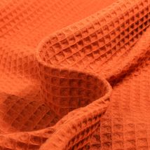 Tissu Nid D'Abeille Brique - Craftine