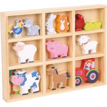 Figurines En Bois Animaux Ferme - New Classic Toys