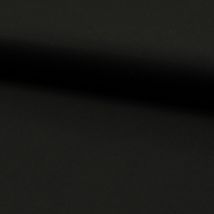 Tissu Popeline De Coton Unie Noir - Craftine