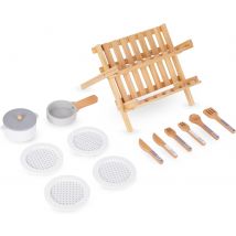 Dinette Égouttoir, Vaisselles Cuisine - Égouttoir Pliant, Casseroles, Assiettes Avec Couvercle - Mamabrum