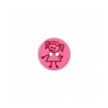 Boutons Fille Polyester 15mm X 3 - Prym Fuchsia Rose