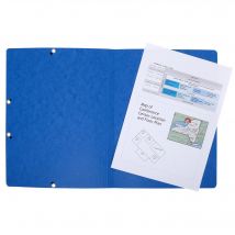 Chemise À Élastique Sans Rabat Carte Lustrée 400gm2 - A4 - Bleu - X 25 - Exacompta