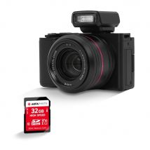 Agfaphoto Realishot C130 + Carte Mémoire Sd 32 Go - Appareil Photo Numérique Compact, Capteur Cmos, Écran Tactile Lcd 2,8, Stabilisation D'Image, 