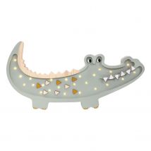 Lampe Veilleuse Crocodile Kaki Pastel - Little Lights
