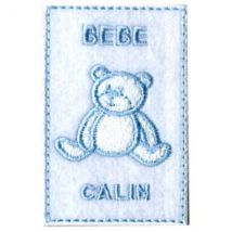 Ecusson Thermocollant Bébé Calin Bleu 4.2cmx6.6cm - My mercerie