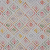 Tissu Double Gaze Losanges Décolorés Sur Fond Blanc - Au Mètre - Craftine