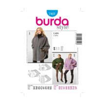 Patron Burda 7422 Cape Taille N°fr 36-50