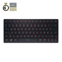Clavier Compact 2,4 Ghz, Bluetooth 5.0 Et Filaire - Kw 9200 Mini - Rechargeable - Noir - Cherry