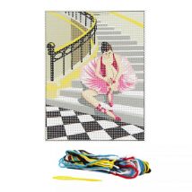 Kit Complet Canevas 15 X 20 Cm Motif Danseuse Ballerine - Distrifil