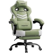 Chaise Gaming Ergonomique Luckracer - Tissu - Vert - 50 X 50 X 100 Cm - Luckracer