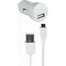 Blueway Mini Chargeur Allume-cigare 1a Micro Usb Blanc