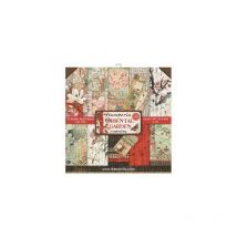 Pochette De 10 Feuilles Recto Verso Oriental Garden Stamperia Scrapbooking