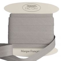 Biais Coton Gris Clair 18mm Par 10 Mètres – Designers-factory - Designers-factory