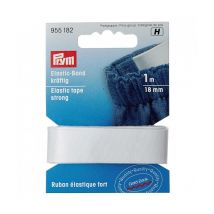 Ruban Élastique Fort 1m X 18 À 25mm - Prym - Certifié Oeko-tex 18mm Blanc