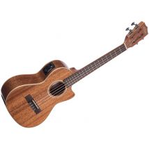 Gloss Solid Mahogany Tenor Cutaway Électro-acoustique Kala