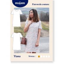 Patron Robe T-shirt - Tiana- Taille 34 À 48 - Majam