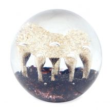 Presse Papier Paillettes En Verre 8 Cm