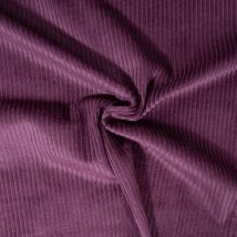 Tissu Velours Grosses Côtes Prune - Craftine