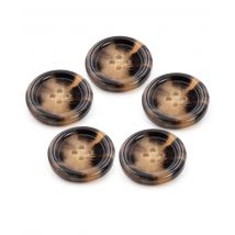Lot De 5 Boutons Corne Brillant - Ppy