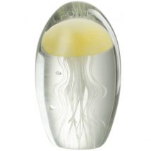 Presse Papier Méduse Jaune En Verre 13 Cm - Jolipa