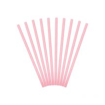 10 Pailles Papier Baby Rose - PartyDeco