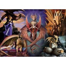 Puzzle 1000 Pièces - Anne Stokes - Dragon Fellowship - Bluebird Puzzle