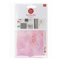 Papier Patch Flou - Rose & Violet - 30 X 42 Cm - Rico Design
