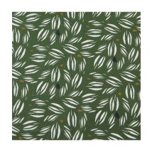 Tissu Coton Feuille Empire Vert Blanc Multicolore Vendu Au Mètre - Distrifil