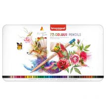 Crayons De Couleur - Expression - Beaux-arts - Boîte Métal 72 Couleurs - Bruynzeel - Royal Talens