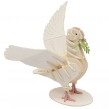 Maquette 3d En Papier Pigeon Blanc - Fridolin