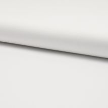 Tissu Popeline De Coton Unie Stretch Blanc - Au Mètre - Craftine