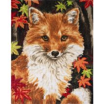 Kit De Point De Croix Renard Extra-large 32 X 39 Cm – Trimits - Kit Broderie Extra-large Idéal Pour Les Passionnés Marron