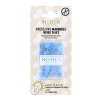 Boutons Pressions Sans Pince 9mm Bohin Bleu Ciel