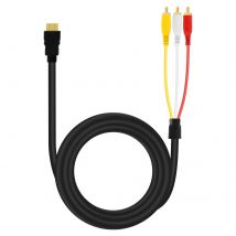 Câble Hdmi Vers 3x Rca Mâles Adaptateur Audio Et Vidéo 1.5m Hd-av994 Linq Noir