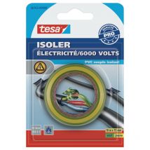 Adhésif Isolant Électricité Tesa Pvc Souple Isolant Vert/jaune 10m X 15mm