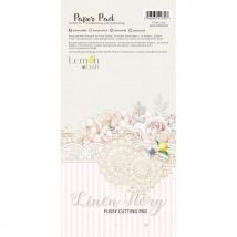 24 Papiers Scrapbooking Motifs À Découper 15.2 X 31.5 Cm Lemoncraft Linen Story - LEMONCRAFT