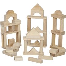 Blocs En Bois Géants Naturel - TickiT