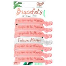 Bracelets Pour Evjf - Enterrement De Vie De Jeune Fille - Rose - Adulte - Lot De 7 - Sudio