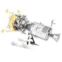 Metalearth Espace: Apollo Command - Module De Service Lunaire 12.88x5.79x8.76cm, Maquette 3d En Métal Avec 3.5 Feuilles, Sur Carte 12x17cm, 14+ - 
